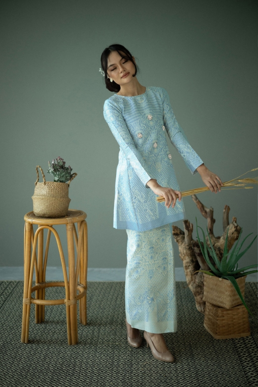Raisa Brocade Tenun Pesak - Baby Blue